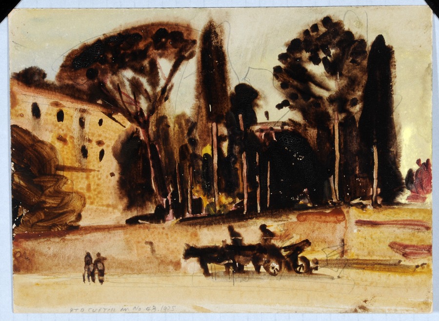 Neptune Fountain, Rome; verso, Carozzi, Piazza del Popolo Image credit Leeds University Library/Photograph: Norman Taylor