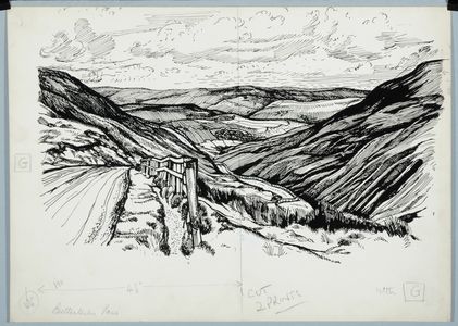 Buttertubs Pass. Original drawing used in 