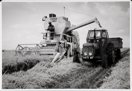 Combine Harvester on the Wolds