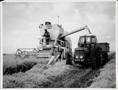 Combine Harvester on the Wolds