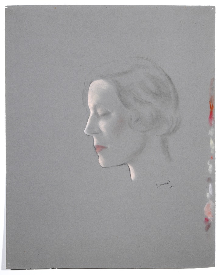 Head of a Girl; verso another woman's head, with yellow hair