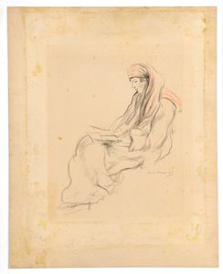 Study of a Seated Gypsy Reading a Book