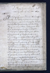 BC MS Lt 32, f. 1r: John Cleveland's poem 