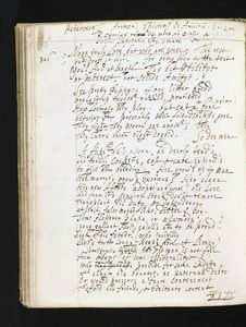 BC MS Lt 40, f. 52v: The opening of Sir Philip Wodehouse's poem 