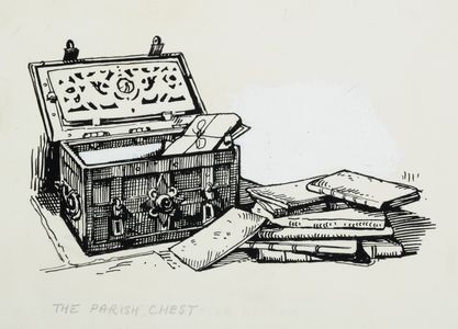 The Parish Chest. Original drawing used in 