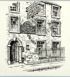 Part of John Pratt's house (Askrigg). Original drawing used in 