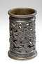 Pierced cylindrical jar, decorated with dragons and clouds