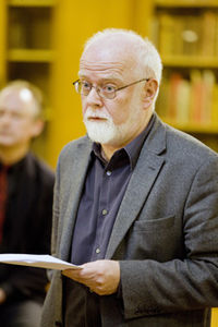 Jon Glover at Poetry event