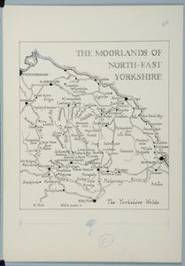 Map of north-east Yorkshire. Original drawing for use in 