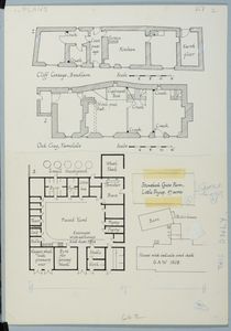Plans of Cliff Cottage, Beadlam; Oak Crag, Farndale and Stonebeck Gate Farm, Little Fryup, 97 acres. Original drawings for use in 