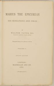 Walter Pater, Marius, 1