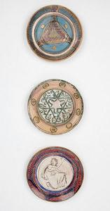 Three plates (Fulham pottery)