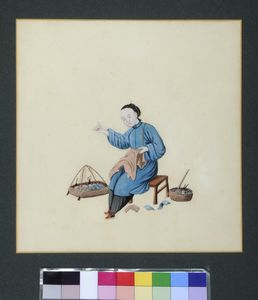 Chinese Pith Painting: Stitching a Garment