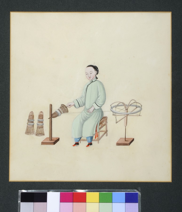 Chinese Pith Painting: Winding from Skeins to Bobbin