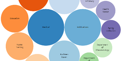 Bubble chart of key terms