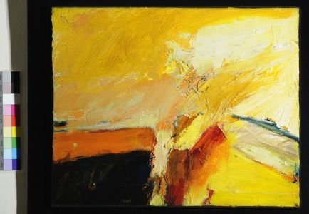 Yellow Painting Abstracted Landscape