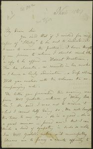 Letter to Mr W S Williams