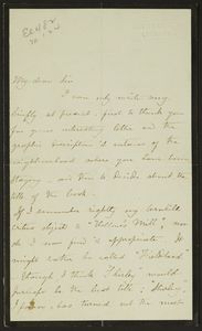 Letter to W S Williams