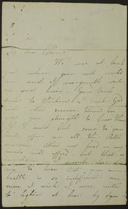 Letter from Charlotte Brontë to Ellen Nussey