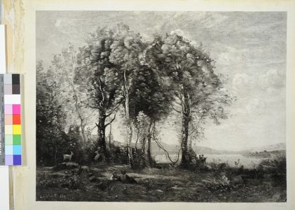 The Goatherds, after Corot