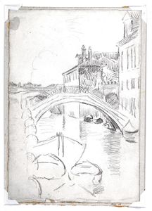 Venetian Canal With Bridge