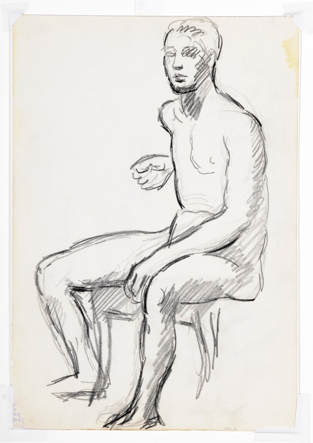 Seated Male Nude model