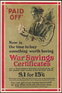 Paid Off - War Savings Certificates