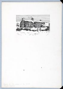 The cottage in the snow. Original drawing used in 