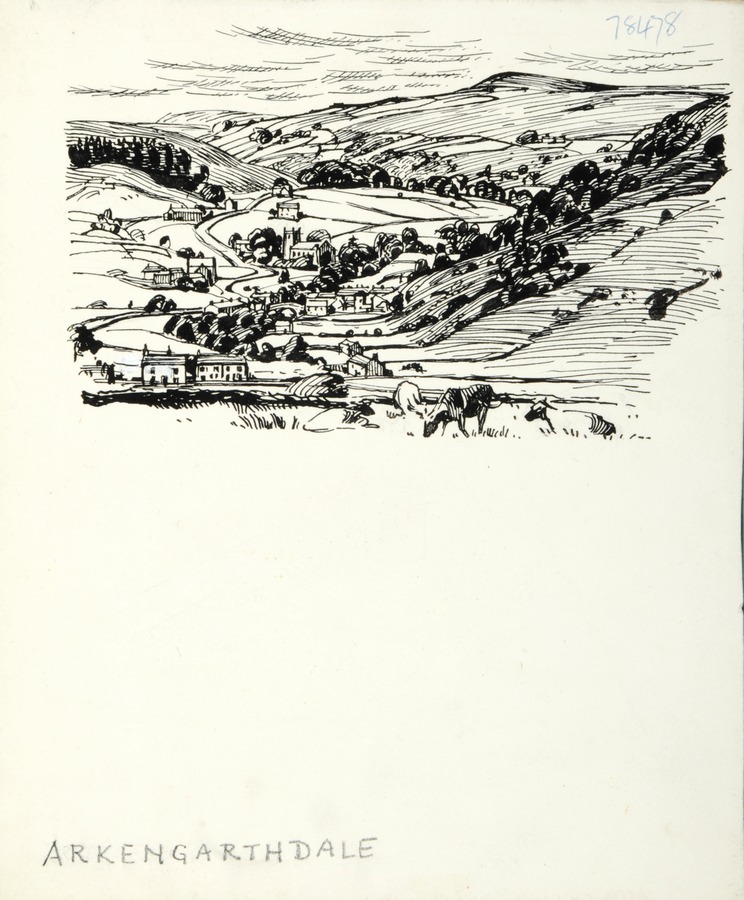 Arkengarthdale. Original drawing used in 