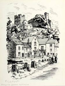 Richmond from Bargate Green. Original drawing used in 