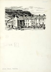 High Row, Reeth. Original drawing used in 