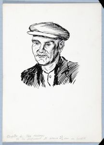 The mason. Original drawing used in 