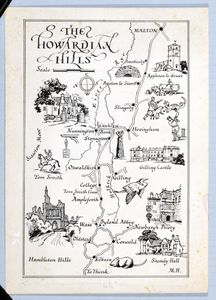 Pictorial Map of the Howardian Hills. Original drawing produced for 