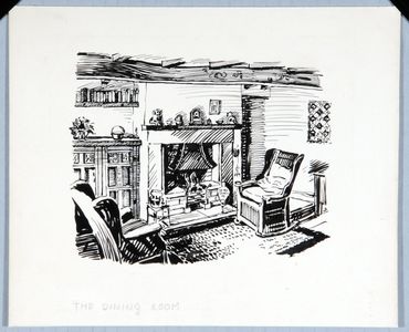 Dining Room. Original drawing used in 