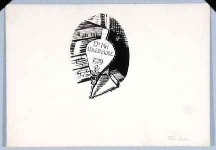 Fire bellows embellished EP MH/COLESHOUSE/1939. Original drawing proposed for titlepage of 