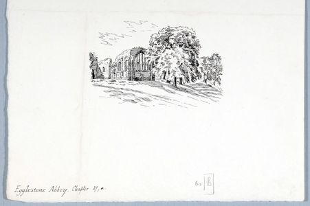 Egglestone Abbey, original drawing  used in 