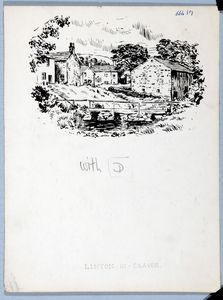 Linton-in-Craven. Original drawing used in 