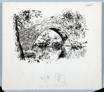 Ivelet Bridge. Original drawing used in 