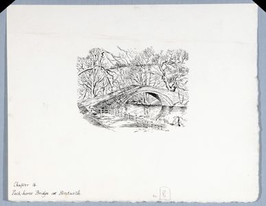 Packhorse Bridge at Birstwith, original drawing  used in 