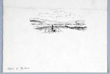 Rey Cross, original drawing  prepared and proposed as one of the illustrations for 