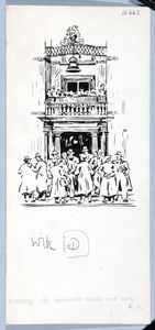 Business was conducted round the Inns' (Driffield). Original drawing used in 
