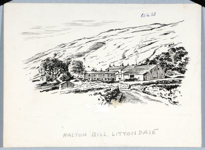 Halton Gill Littondale. Original drawing used in 