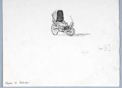 Bath-chair, original drawing  prepared and proposed as one of the illustrations for 