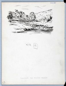 Towards the River's Source' (Buckden area,Wharfedale). Original drawing used in 