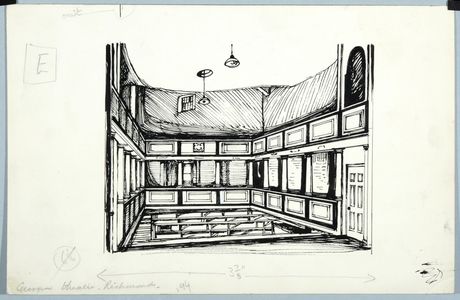 Theatre Royal, Richmond. Original drawing used in 