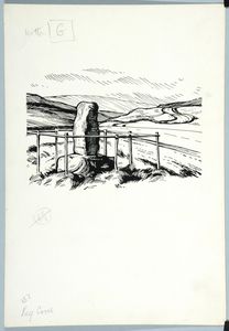 Rey Cross on Stainmore. Original drawing used in 