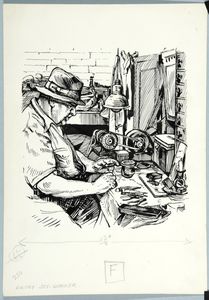 Jet-worker. Original drawing used in 