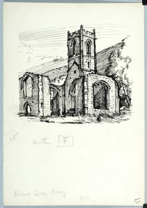 Mount Grace Priory. Original drawing used in 