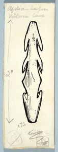 Azilian harpoon. Original drawing used in 