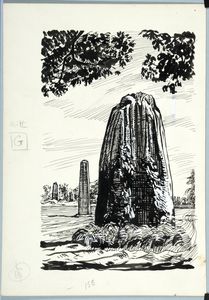 The Devil's Arrows. Original drawing used in 